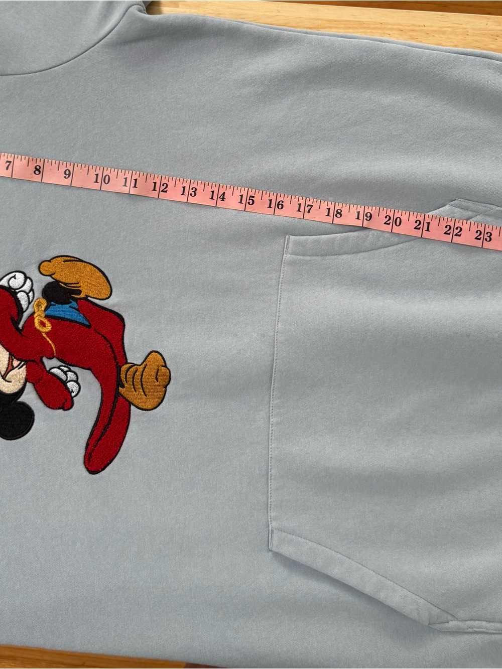 Disney x H&M Divided Fantasia Sorcerer Mickey Hoodie Light Blue XL Rare - Picture 5 of 7
